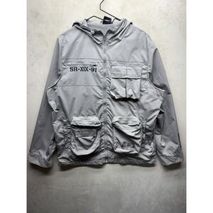 Smokerise Utility Jacket Men Large Gorpcore Tactical Military Full Zip Cyberpunk